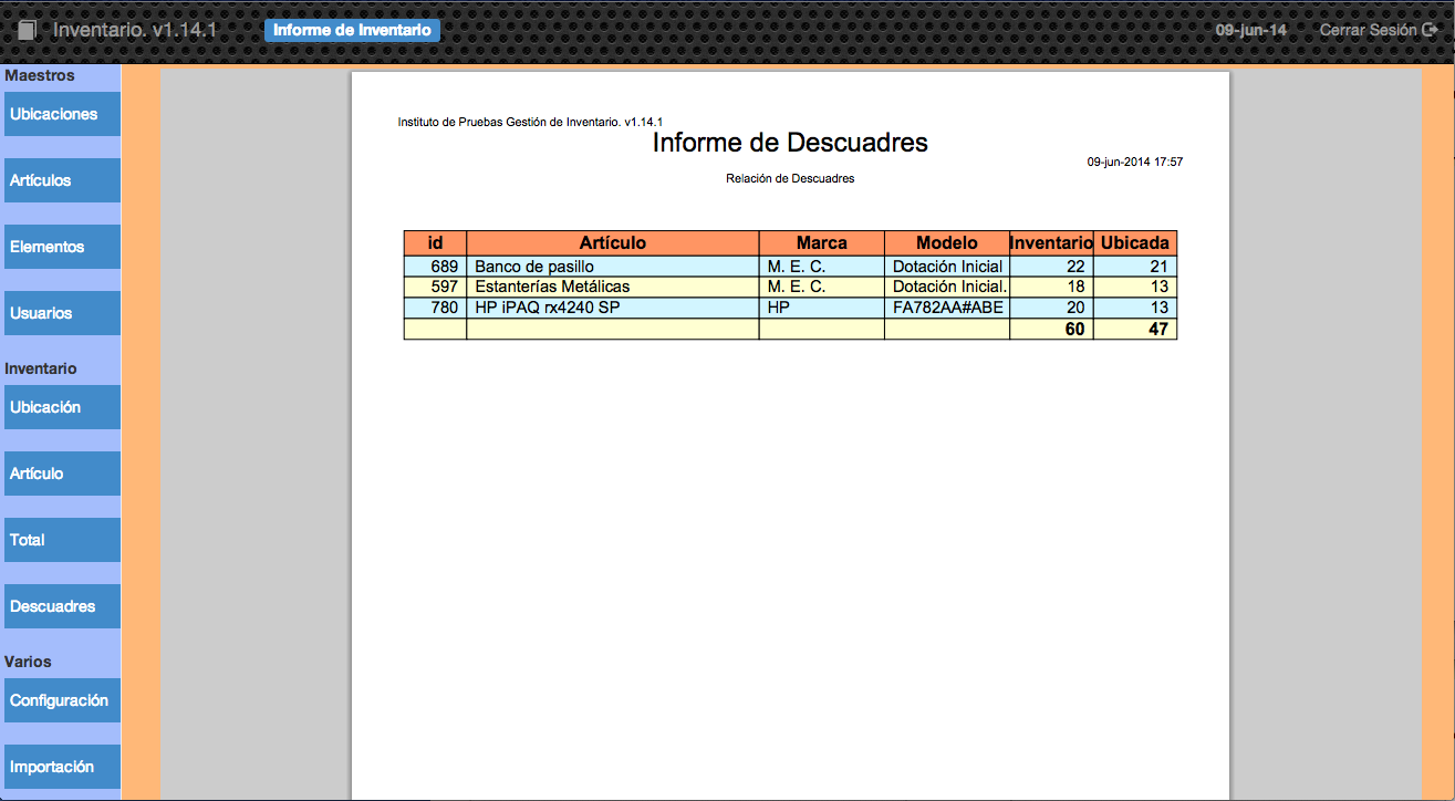 descuadres